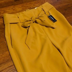 Express High Rise Mustard Dress Pants